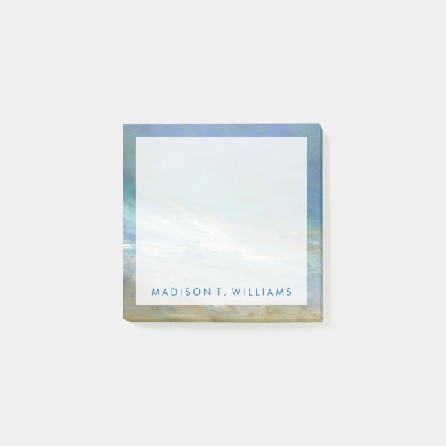 Bloco Post-it Adicione seu nome | Nuvens costeiras (Frente)