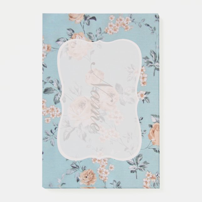 Bloco Post-it Adorando flores - Notas pós-it® 4"x6" (Frente)