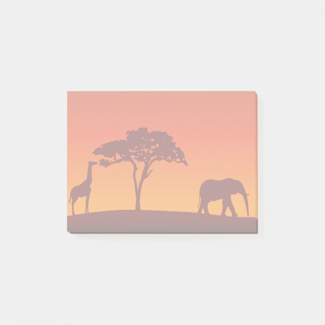 Bloco Post-it African Safari Silhouette - Notas pós-it® (Frente)
