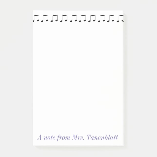 Bloco Post-it Almofada de nota da música customizável (Frente)