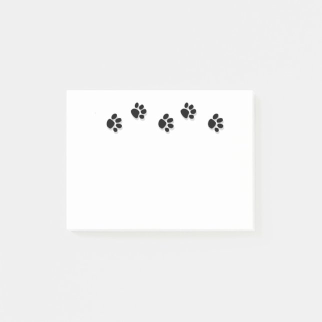 Bloco Post-it Almofada de nota do impressão da pata (Frente)