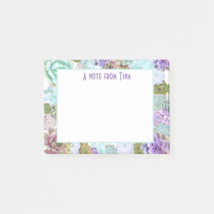 Bloco Post-it Almofada de nota do post-it dos Succulents