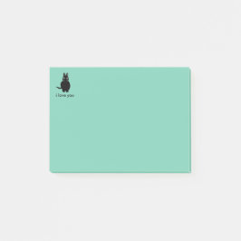 Bloco Post-it Almofada de nota pegajosa do post-it do gato