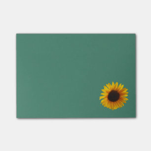 Bloco Post-it Almofada de notas do post-it do girassol (ouro)