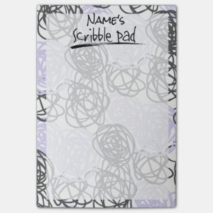 Bloco Post-it Almofada personalizada do Scribble (roxo/carvão