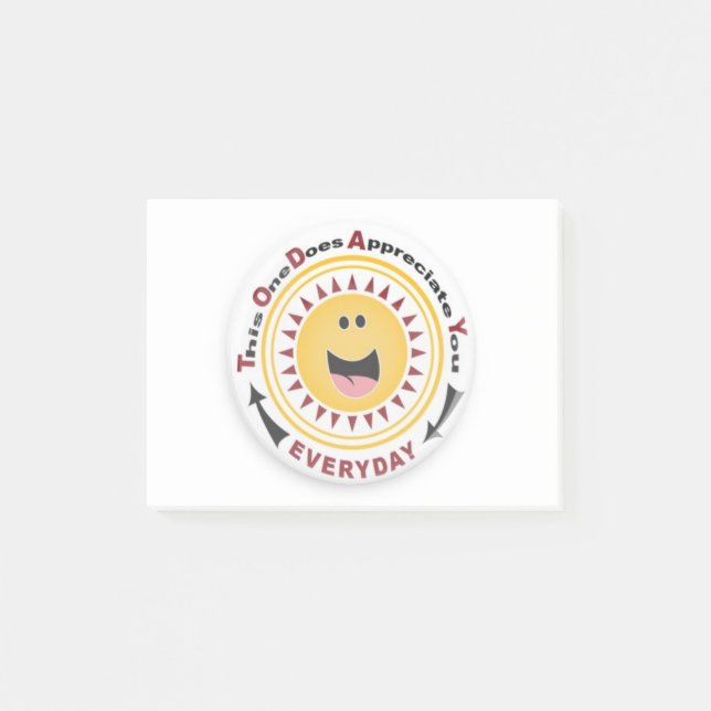 Bloco Post-it Almofadas do post-it da apreciação (Frente)