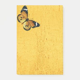 Bloco Post-it Amarelo da borboleta