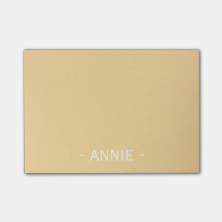 Bloco Post-it Amarelo louro minimalista personalizável de 4" x 3