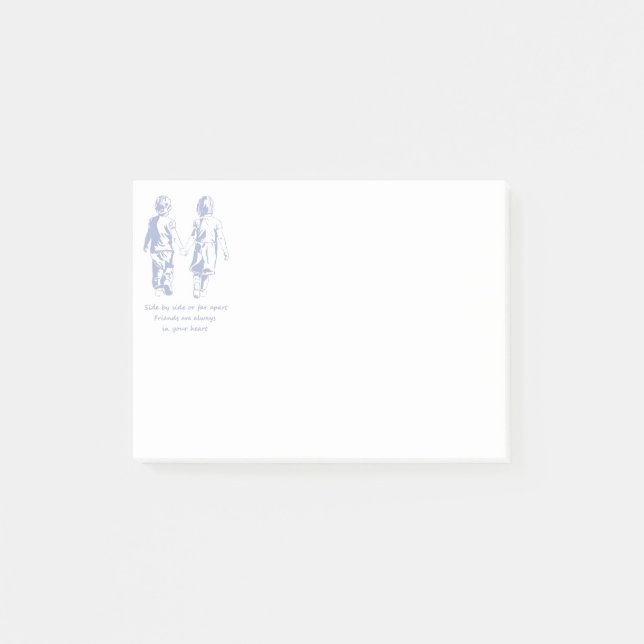 Bloco Post-it Amigos sempre na sua citação do coração (Frente)