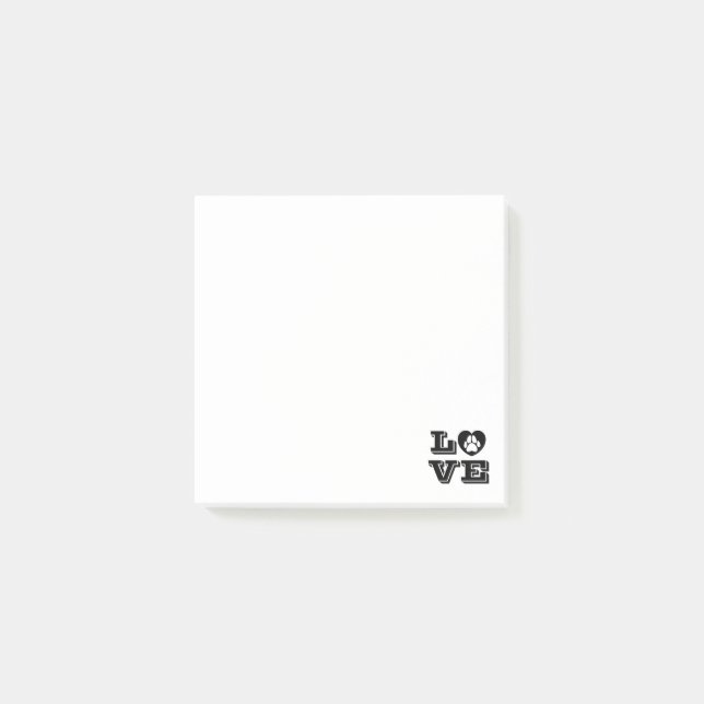 Bloco Post-it Amor de filhote de cachorro (Frente)