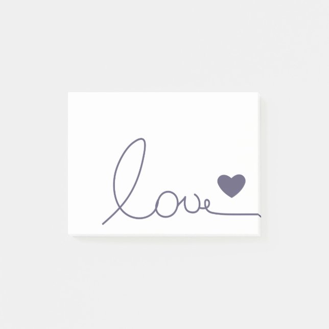Bloco Post-it Amor de Purple Heart (Frente)