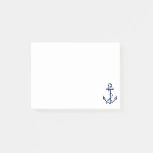 Bloco Post-it Âncora marinho azul