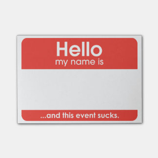 Bloco Post-it ...and this event sucks. |