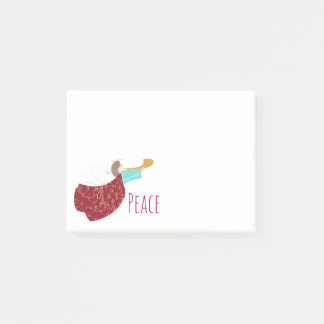 Bloco Post-it Anjo da nota do ir do cargo da paz 4x3