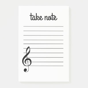 Bloco Post-it Anote as notas de Posto Musical