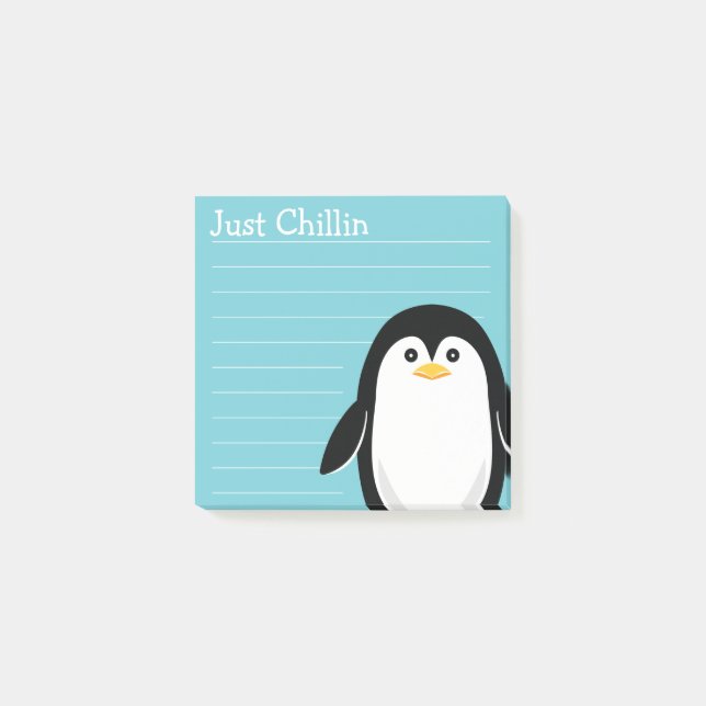 Bloco Post-it Apenas pinguim do bebê de Chillin (Frente)