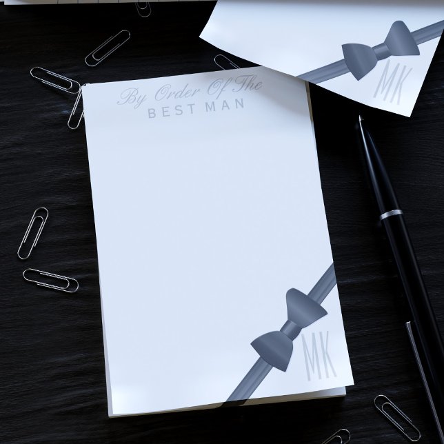 Bloco Post-it Arco Tie Best Man Padrinhos de casamento Casamento (Add your initials to these bow tie post it notes. Makes a great gift for your groomsmen)