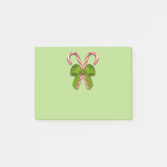 Bloco Post-it Arco verde-oliva dos bastões de doces (Frente)