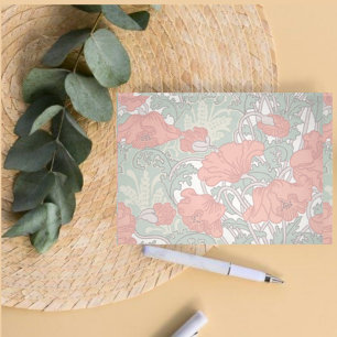 Bloco Post-it Art nouveau poppies