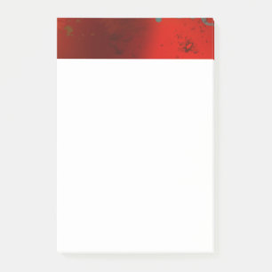 Bloco Post-it Arte abstrata digital Grunge Vermelho, Aqua & Dour