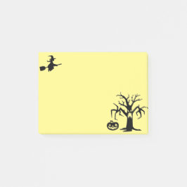 Bloco Post-it Árvore Assustadora, Bruxa e Abóbora