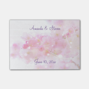 Bloco Post-it Árvore de Cereja com Casamento de Blossomas Rosa P