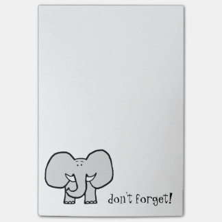 Bloco Post-it As orelhas grandes o elefante não esquecem notas