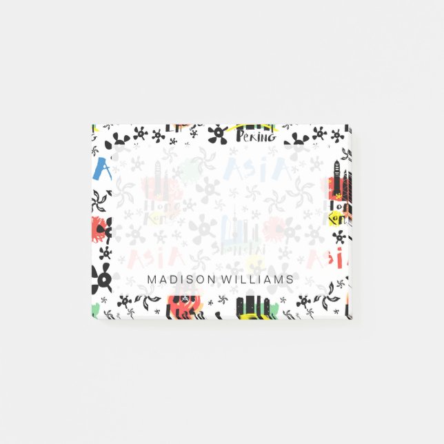 Bloco Post-it Ásia| Padrão de símbolos (Frente)