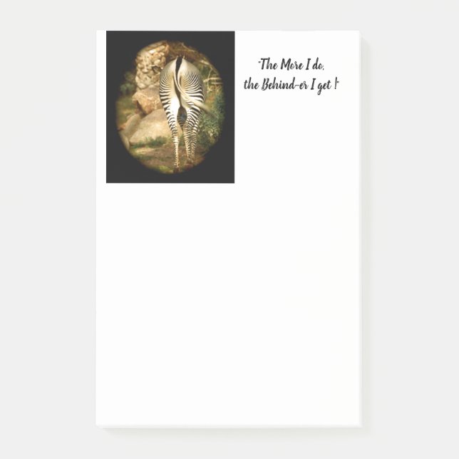 Bloco Post-it "Atrás-er eu obtenho!" Notas de post-it, 4 x 6 (Frente)