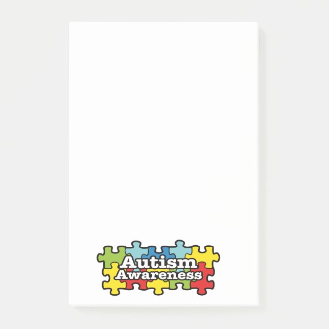 Bloco Post-it Autism Awareness Banner (Frente)
