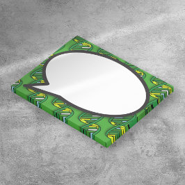 Bloco Post-it Balão de Fala de DNA Verde Ciência Médica