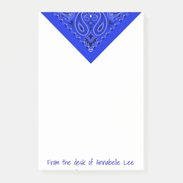 Bloco Post-it Bandana azul (Frente)