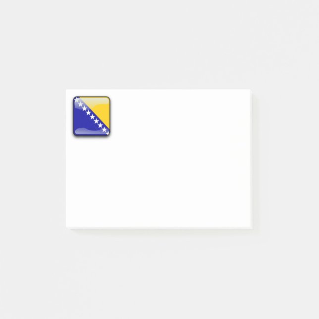 Bloco Post-it Bandeira da Bósnia e Herzegovina (Frente)