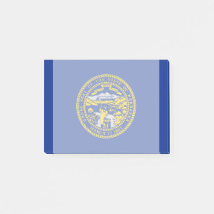 Bloco Post-it Bandeira do Estado de Nebraska Design