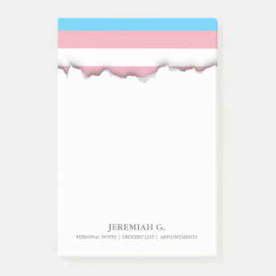 Bloco Post-it Bandeira do orgulho do Transgender