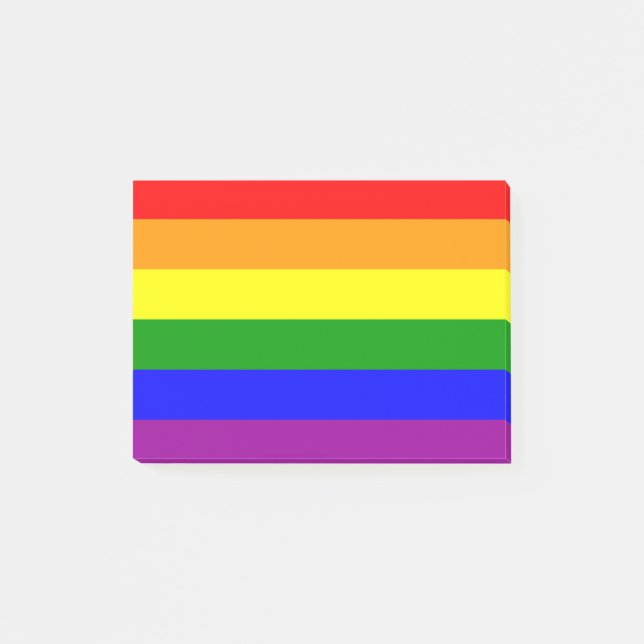 Bloco Post-it Bandeira do Orgulho Gay (Frente)