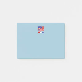 Bloco Post-it Bandeira dos Estados Unidos EUA Bola de Futebol Az