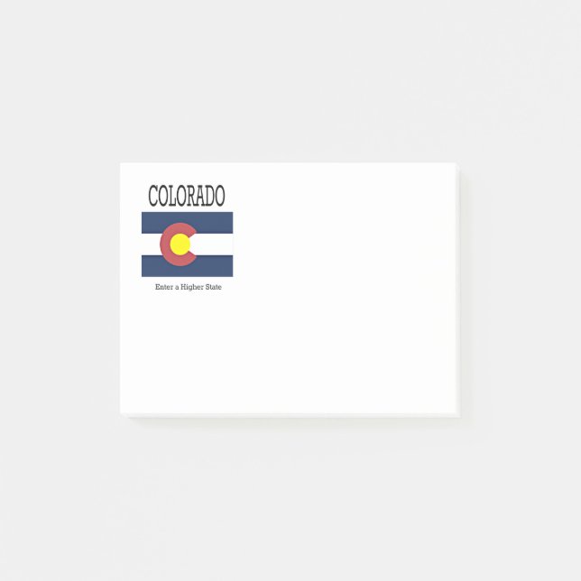 Bloco Post-it Bandeira e slogan do Colorado (Frente)