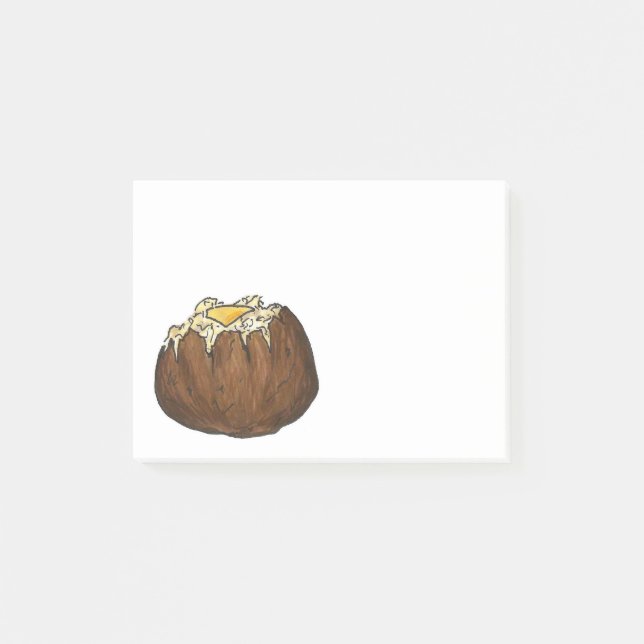 Bloco Post-it Batata cozida com Comida de batata de Manteiga Pos (Frente)