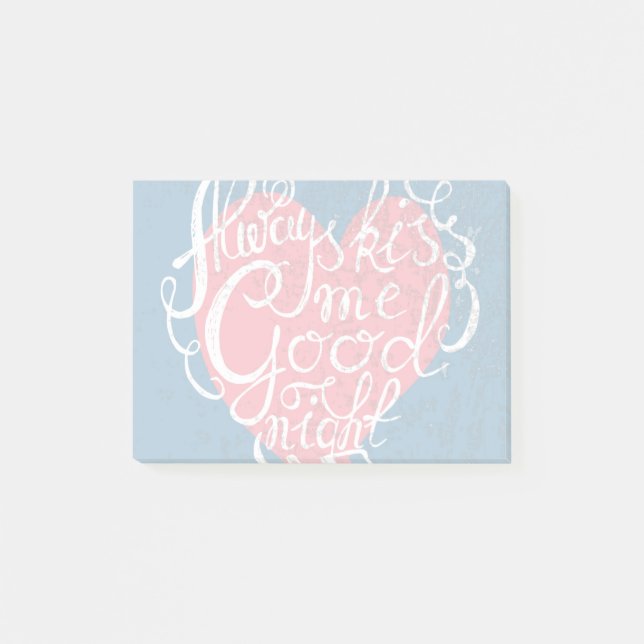 Bloco Post-it Beije-me sempre Goodnight (Frente)