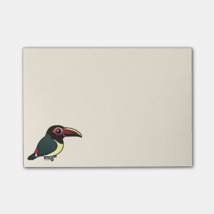 Bloco Post-it Birdorable Aracari verde