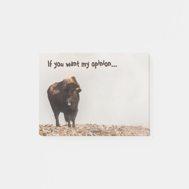 Bloco Post-it Bison Saindo Sua Língua - Humor - Engraçado (Frente)