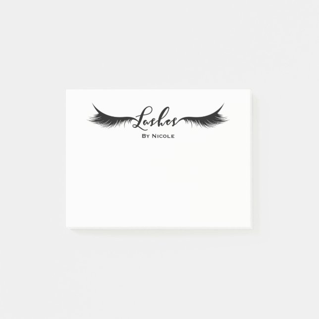 Bloco Post-it Black Lashes Eyelashes Glam Moderno Personalizado (Frente)