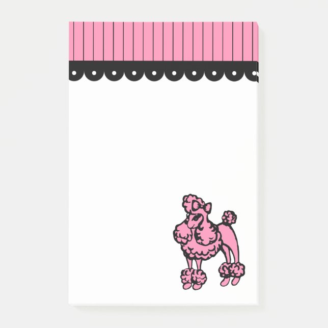Bloco Post-it Blocos de Notas Bonito Poodle (Frente)