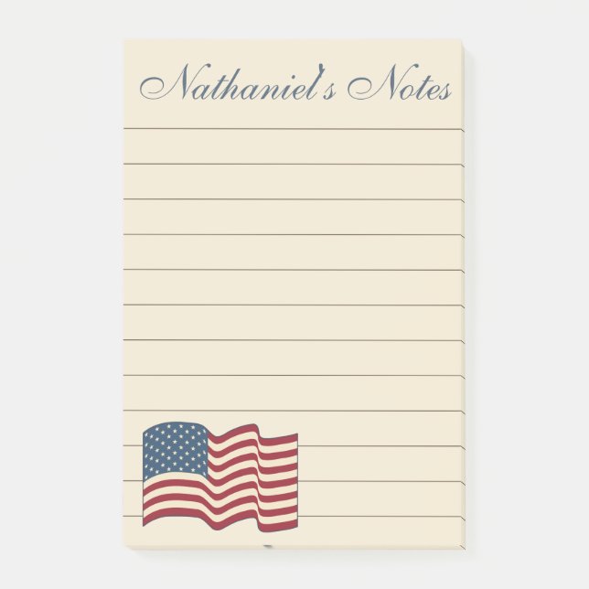 Bloco Post-it Blocos de Notas Personalizados com a Bandeira Amer (Frente)