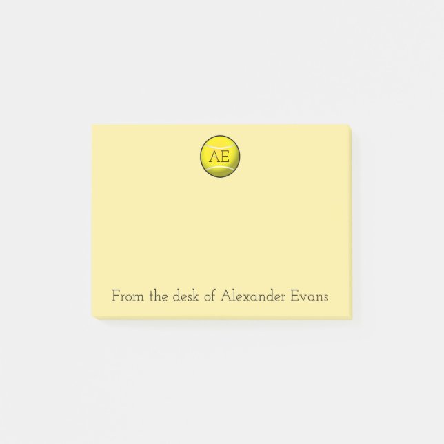 Bloco Post-it Bola de tênis amarela (Frente)