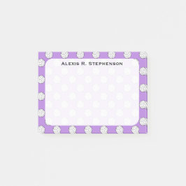 Bloco Post-it Bolas de Volei Monograma Lavanda Roxo
