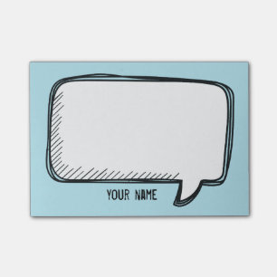 Bloco Post-it Bolha de Brincadeira Engraçada em Nome Personaliz