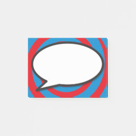 Bloco Post-it Bolha de Fala de Quadrinhos Moderna e Elegante