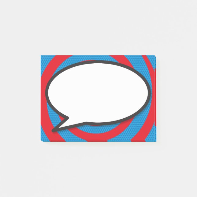 Bloco Post-it Bolha de Fala de Quadrinhos Moderna e Elegante (Frente)